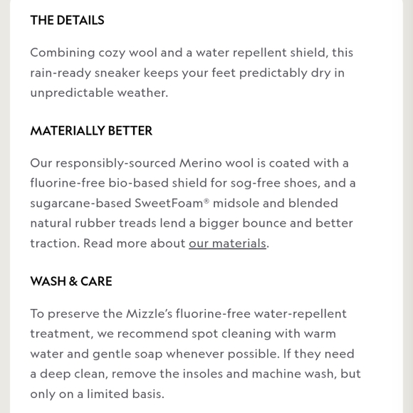 Allbirds Wool Mizzles Shoes, Water-resistant, Women's 9 - Picture 3 of 4